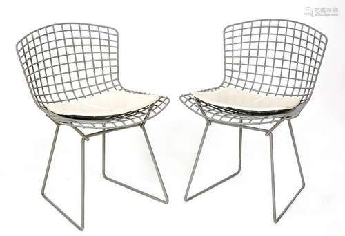 Harry BERTOIA (1915 - 1978) Paire de chaises Wire DKR - Créa...