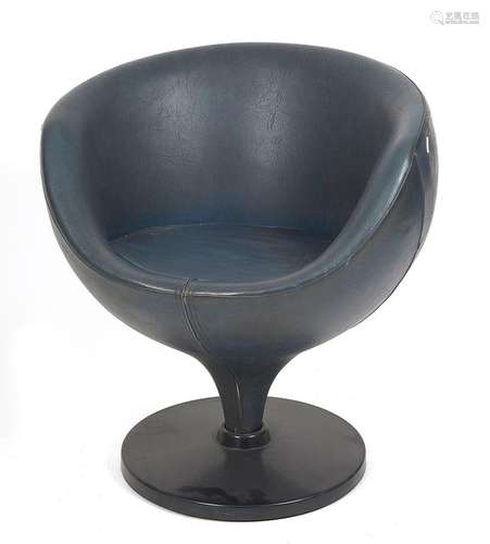 Pierre GARRICHE (1926-1995) Fauteuil pivotant modèle Luna Ba...