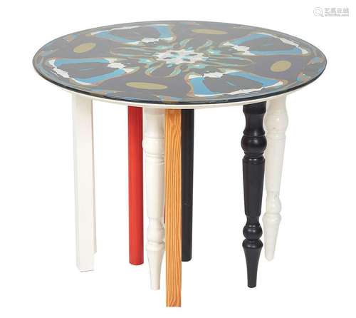 Christian LACROIX Petite table guéridon mulitpieds, plateau ...