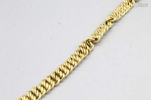 Bracelet en or jaune 18k (750) à maille américaine