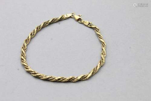 Bracelet en or jaune 18k (750) à maille torsadé