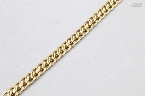 Bracelet en or jaune 18k (750) à double maille gourmette