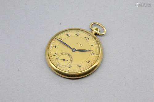 UTI
Montre savonnette en or jaune 18k (750), index chiffres ...