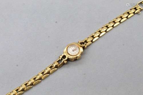 LIDHER DE LUXE
Montre de dame en or jaune 18k (750), cadran ...