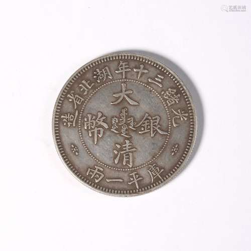 Thirteenth year of Guangxu
Silver coins made in Hubei Provin...
