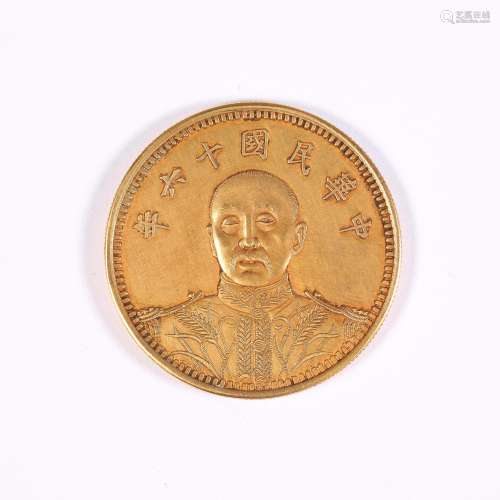 Gold coins during the 16th year of the Republic of China by ...