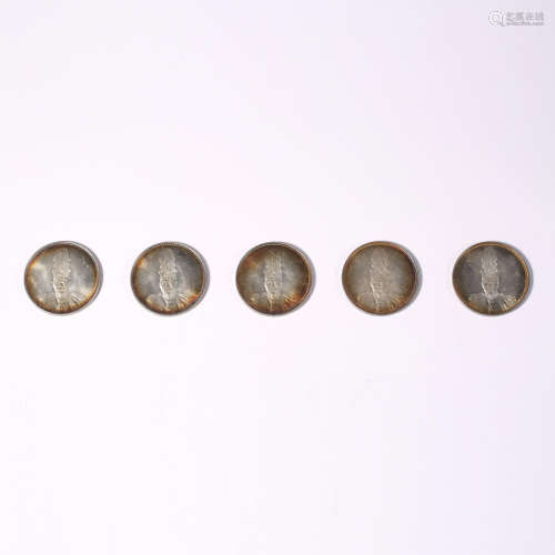 Five silver coins of Yuan Shikai's reign