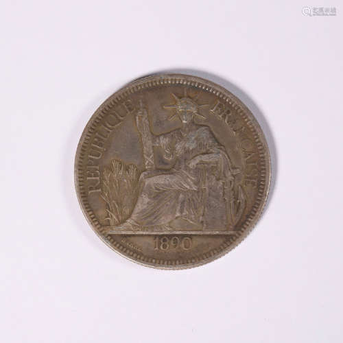 1890 Western silver coin