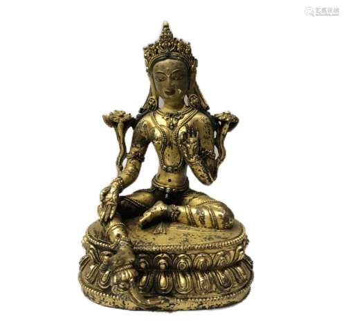 Chinese Gilt Bronze Buddha