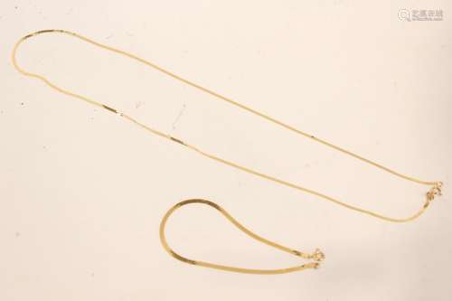 14 K Gold Bracelet and Necklace