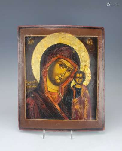 19C Russian Orthodox Icon Mother of God