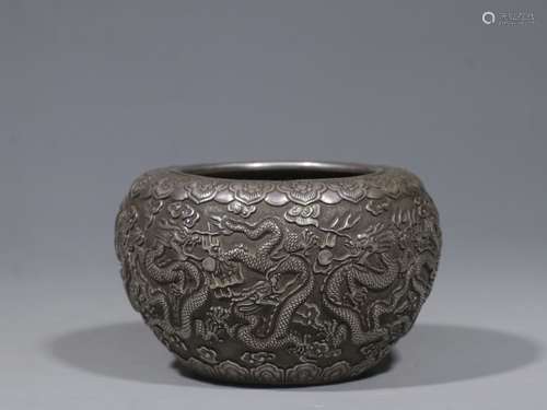 Late Qing Chinese Engraved Silver Bowl