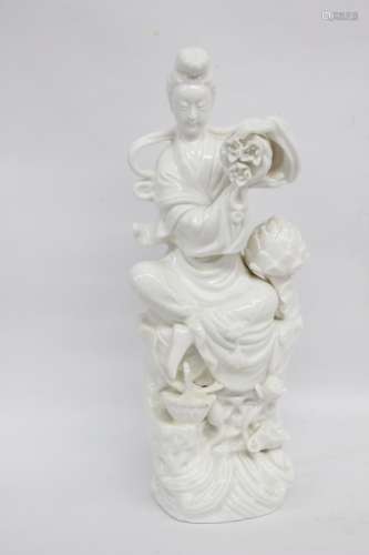 Chinese White Glazed Porcelain Guanyin