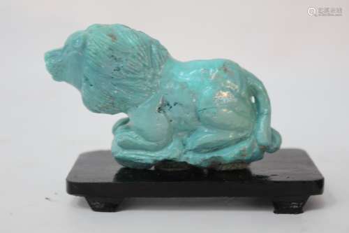 Chinese Green Turquoise Lion