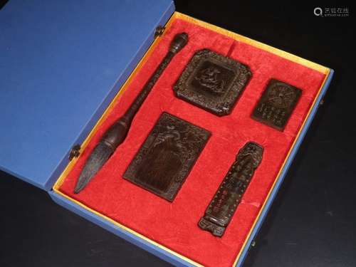 Chinese Chengxiang Wood Writing Set