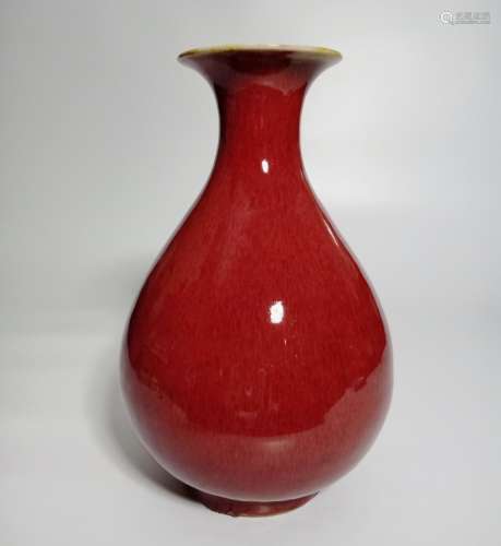 Chinese Red Glazed Porcelain Vase