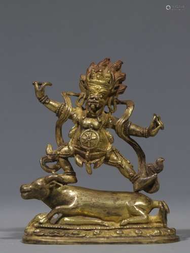 Late Qing Chinese Gilt Bronze Buddha