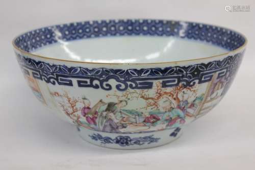 18th.C Chinese Famille Rose Porcelain Bowl