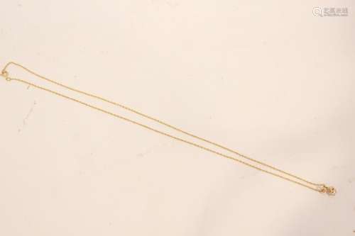 14K Gold Necklace w Diamond Pendant