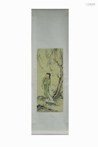 Chinese Ink Color Painting w Seal and Signature