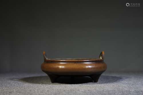 Chinese Bronze Tripod Censer, Mark