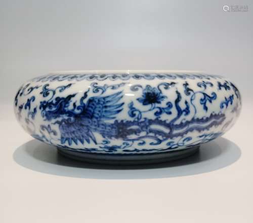 Chinese Blue and White Porcelain Washer,Mark