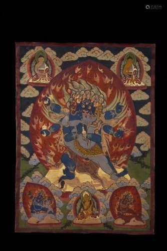 Chinese Hand Painted Color Thangka