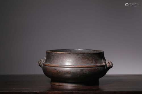 Qing Chinese Bronze Censer,Mark