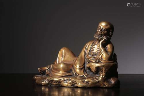 Chinese Gilt Bronze Luohan