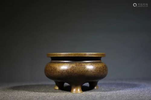 Chinese Bronze Tripod Censer, Mark