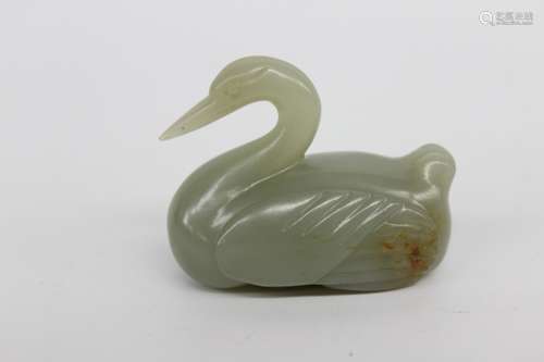 Chinese Jade Carved Swan