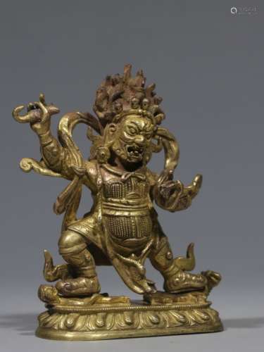 Late Qing Chinese Gilt Bronze Buddha