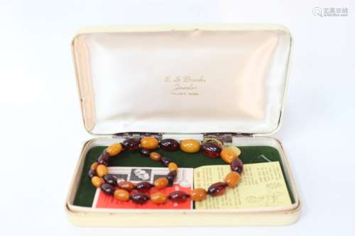 Amber Necklace w Case