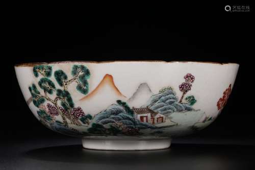 Qing Chinese Famille Rose Porcelain Bowl,Mark