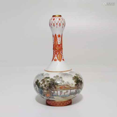 Chinese Famille Rose Porcelain Vase,Mark