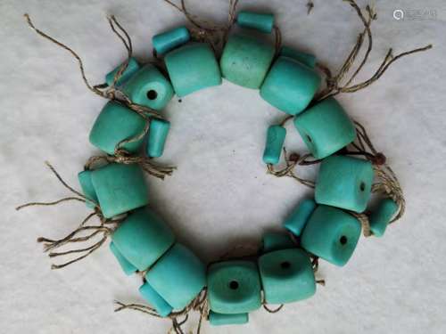 Chinese Green Beads Bracelet