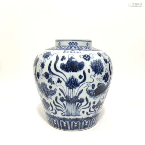 Chinese Blue and White Porcelain Jar