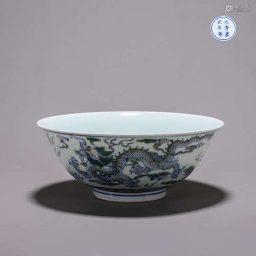 A doucai cloud and dragon porcelain bowl
