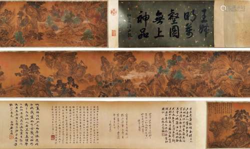 The Chinese landscape painting scrolls, Wangmeng mark