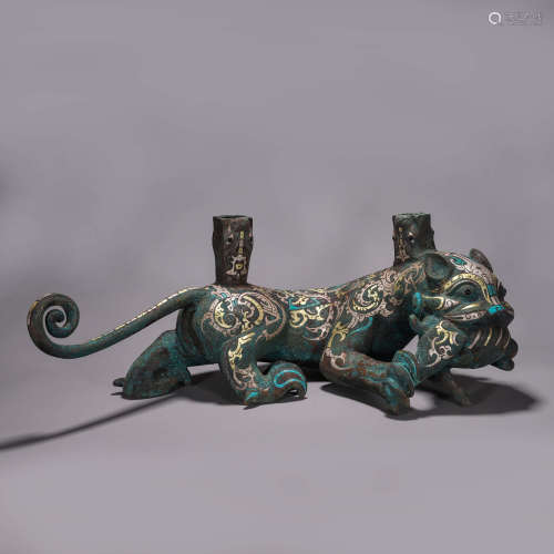 A bronze tiger ornament