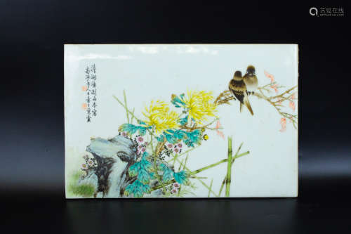 Kiln Slice of Flower and Bird from LiuYuCen