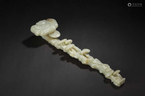 Jade Ornament in RuYi form from Qing