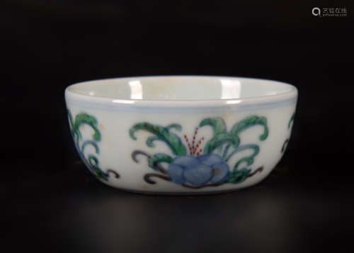Blue and White Kiln Colored Cup from Ming