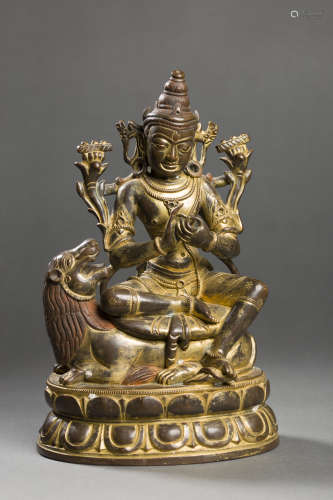 Alloy Copper Buddha Statue from 11th Century