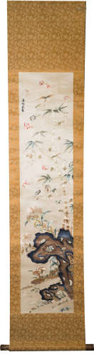 Silk Tapestry of Floral Design