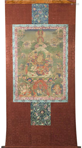 ThangKa with Yellow Mammon from Qing