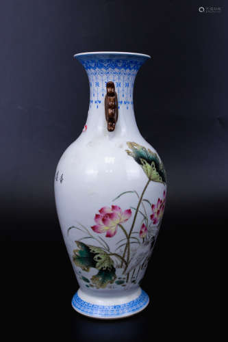 Kiln Vase with Flower and Bird Grain from ChengYiTing