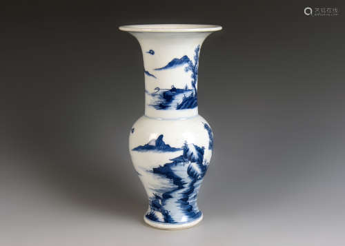 Blue and White Kiln Vase from KangXi