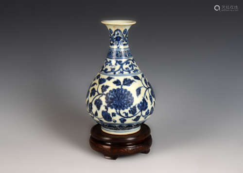 Blue and White Kiln Spring Vase