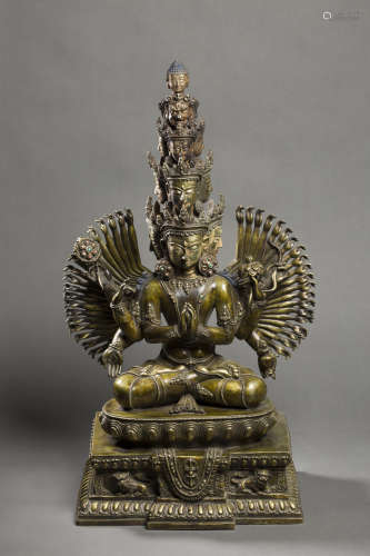 Alloy Copper Buddha Figure from 15th Century